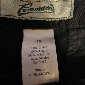 Women’s Penmans Brand 100% Cotton Black Pants 16